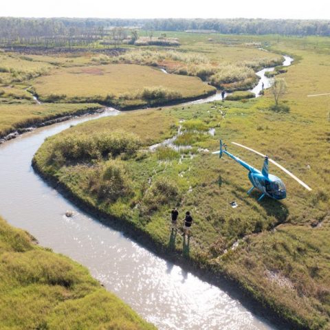 Helicopter Flight At Bullo River